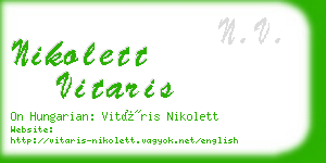 nikolett vitaris business card